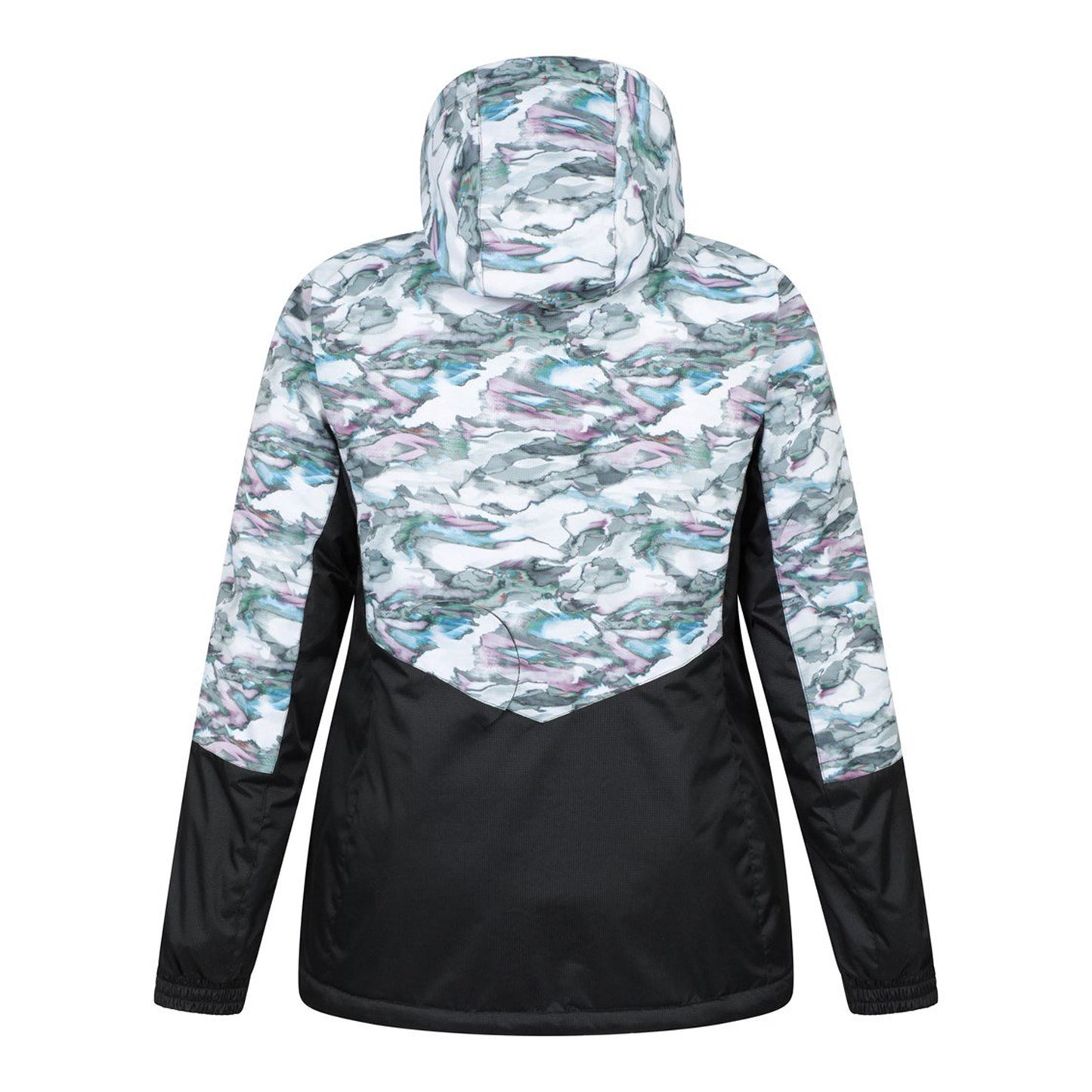 Grey - Side - Mountain Warehouse Womens-Ladies Dawn II Printed Ski Jacket