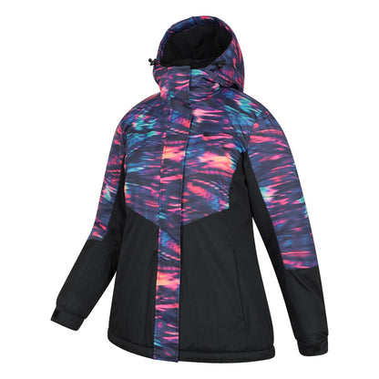Dark Purple - Lifestyle - Mountain Warehouse Womens-Ladies Dawn II Printed Ski Jacket