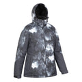 Black - Side - Mountain Warehouse Womens-Ladies Dawn II Printed Ski Jacket