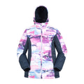 Pink - Front - Mountain Warehouse Womens-Ladies Dawn II Printed Ski Jacket
