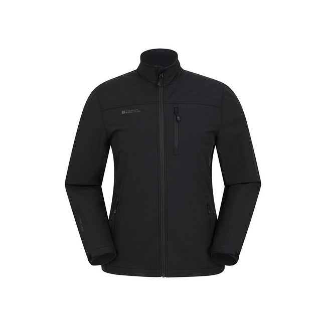 Black - Front - Mountain Warehouse Mens Grasmere Soft Shell Jacket