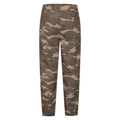 Green-Brown - Back - Mountain Warehouse Childrens-Kids Camo Reinforced Knee Trousers