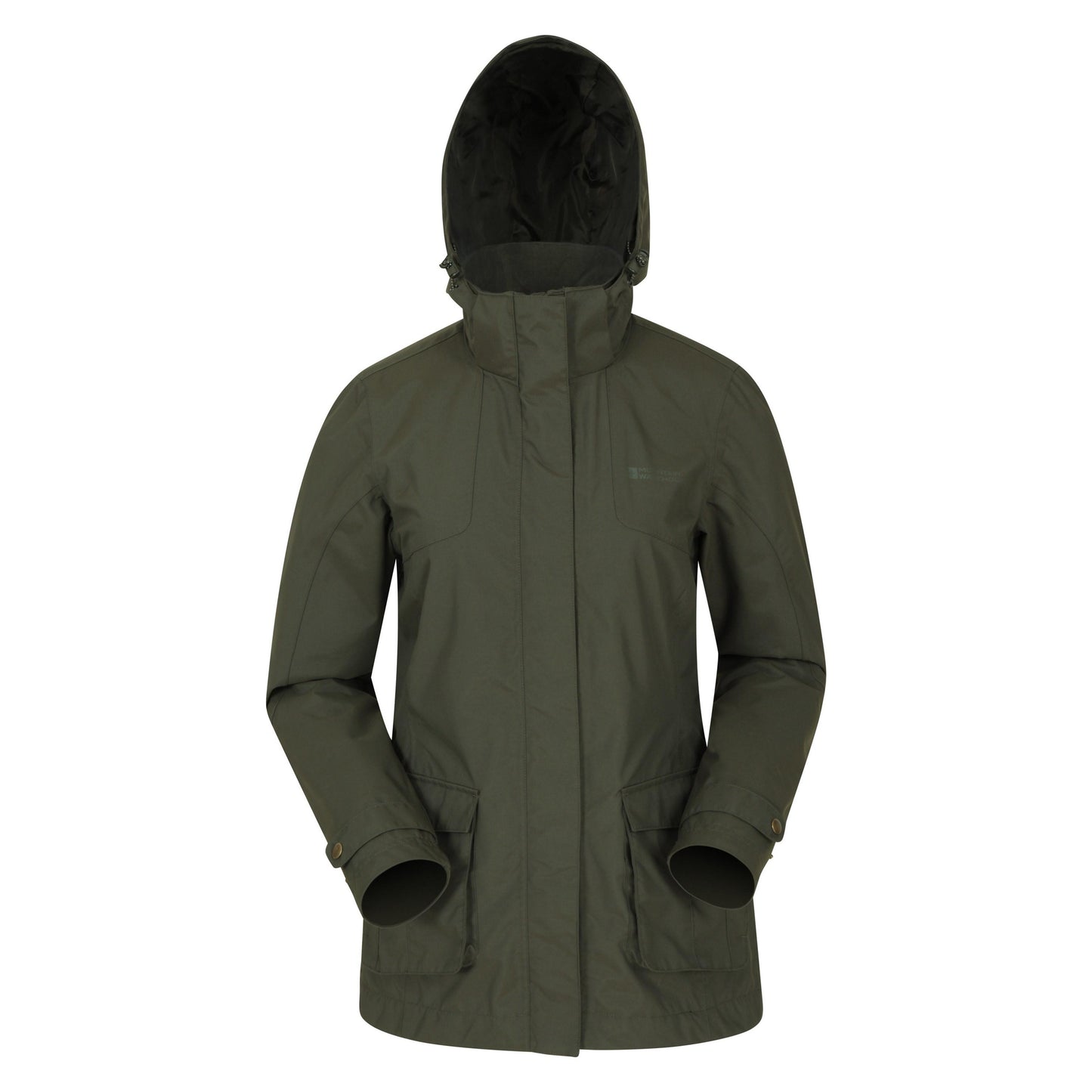 Khaki Green - Front - Mountain Warehouse Womens-Ladies Shetland Waterproof Long Parka