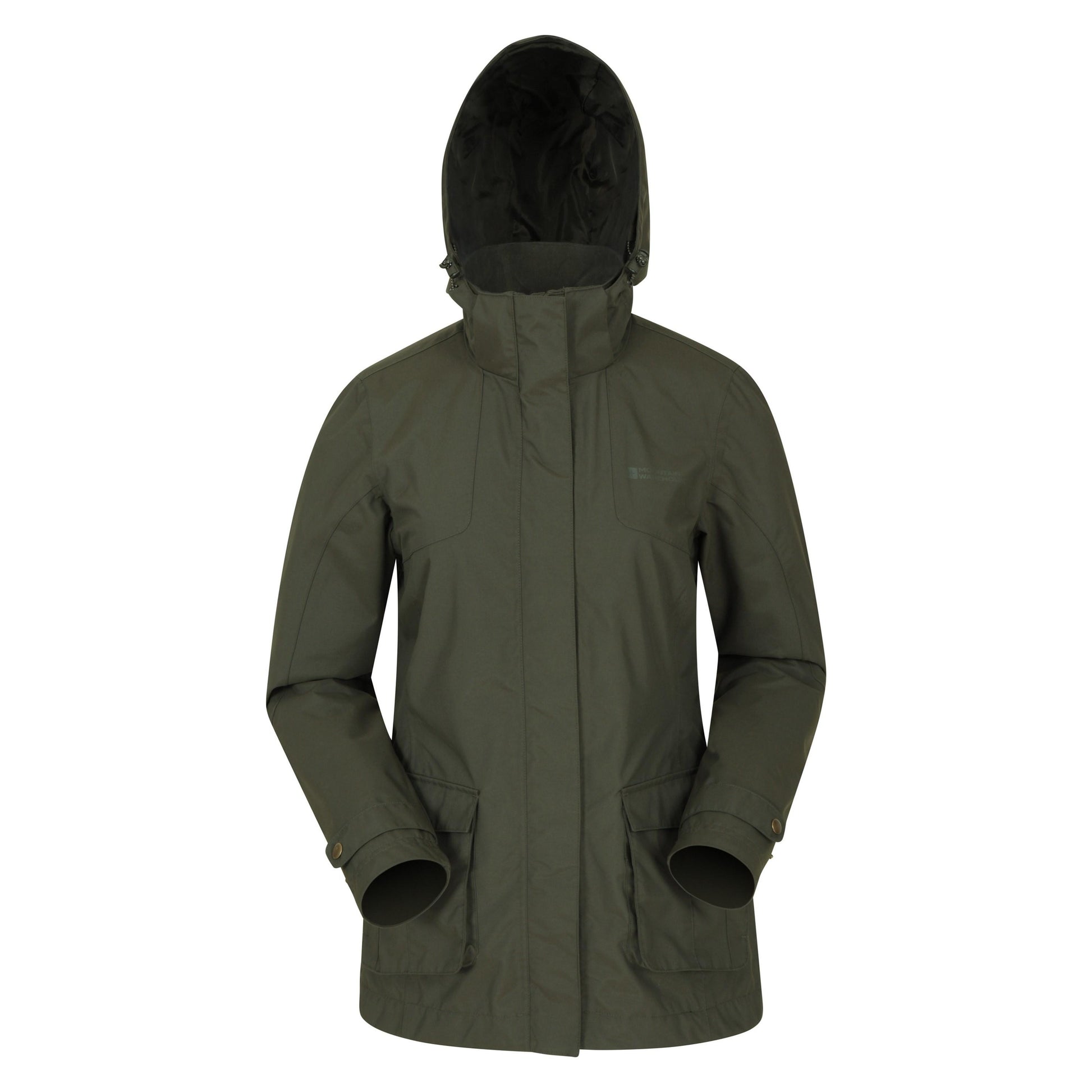 Khaki Green - Front - Mountain Warehouse Womens-Ladies Shetland Waterproof Long Parka