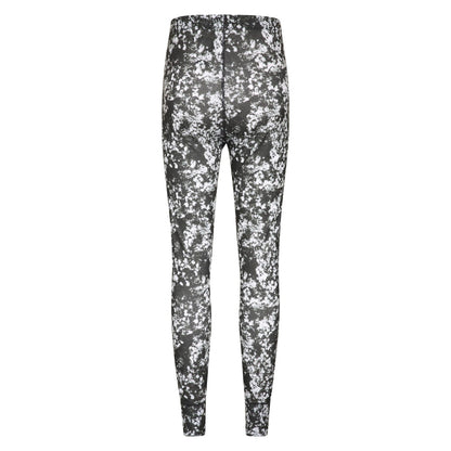 Black - Back - Mountain Warehouse Womens-Ladies Talus Printed Thermal Leggings