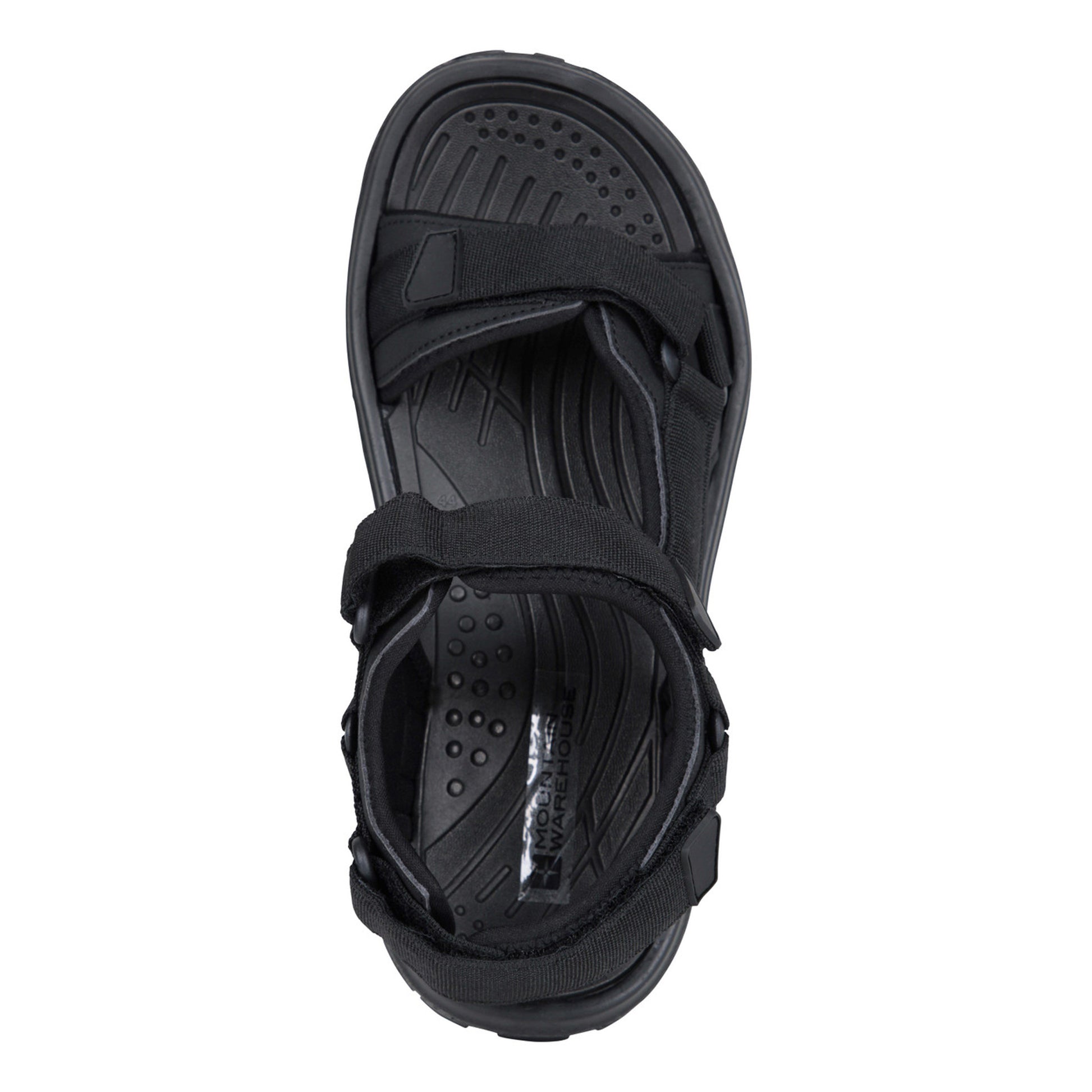 Black - Pack Shot - Mountain Warehouse Mens Crete Sandals