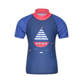 Cobalt Blue - Front - Mountain Warehouse Childrens-Kids Short-Sleeved Rash Guard