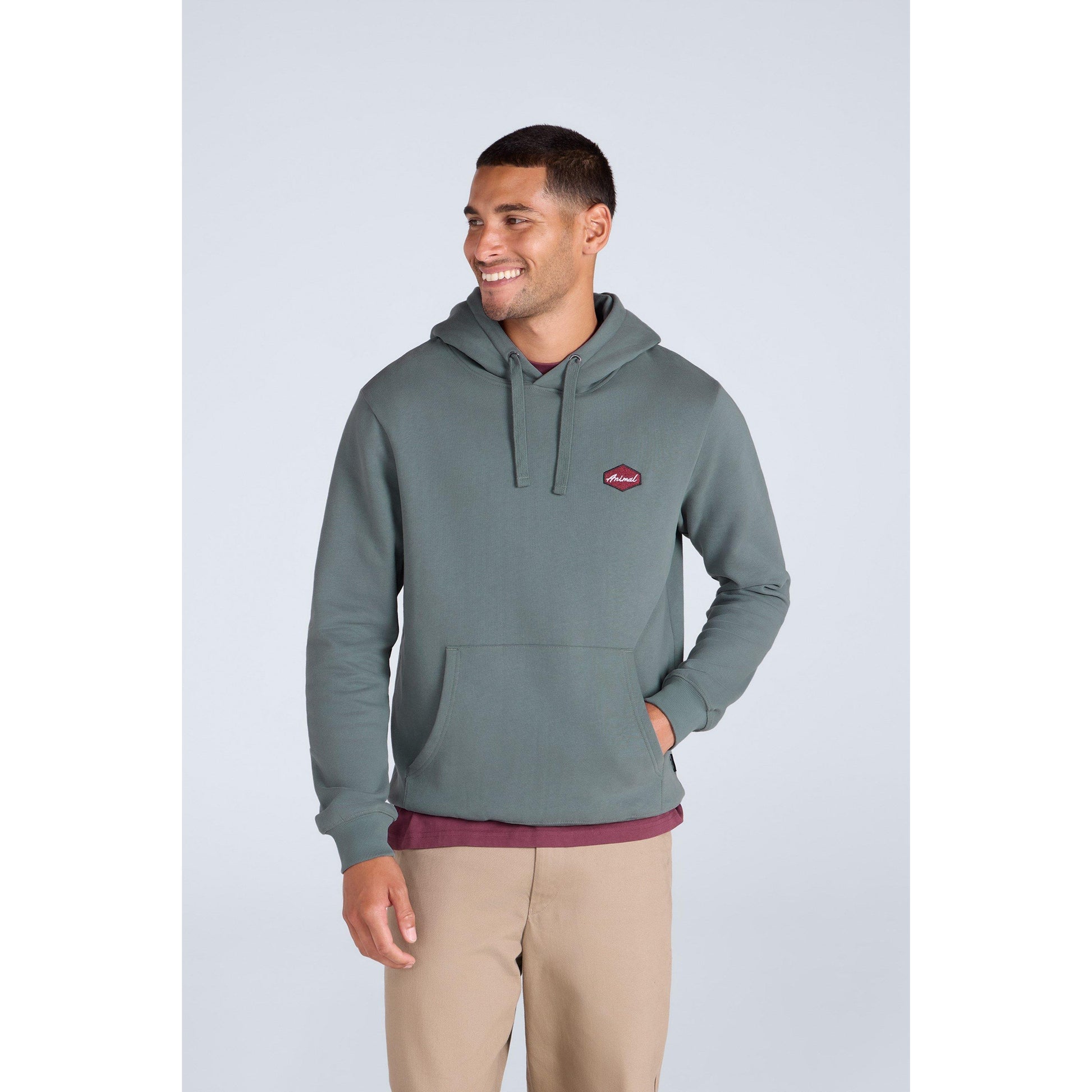 Green - Front - Mountain Warehouse Mens River Organic Hoodie
