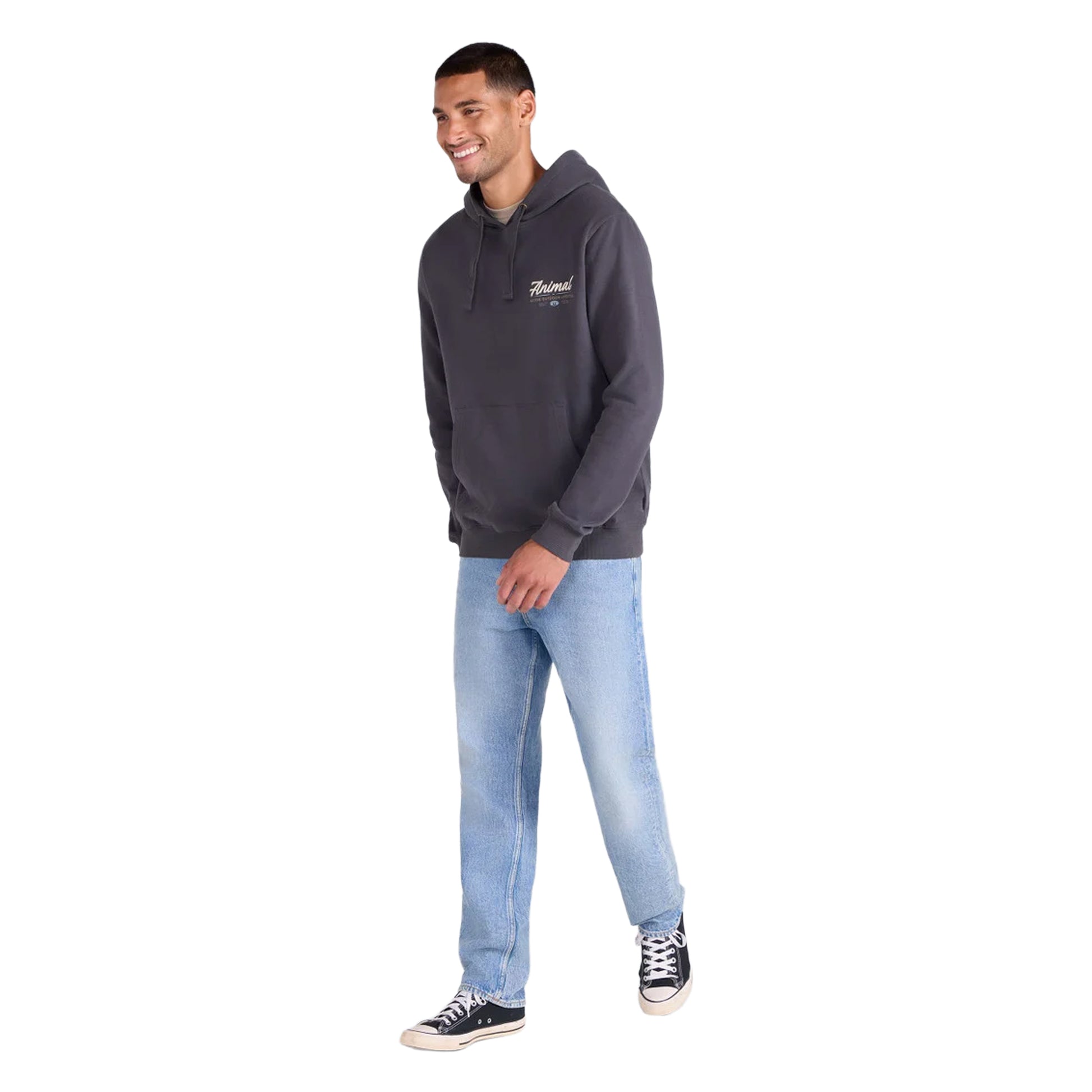 Black - Side - Mountain Warehouse Mens River Organic Hoodie