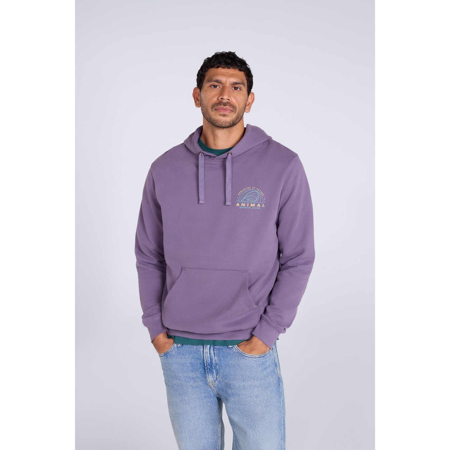 Purple - Front - Mountain Warehouse Mens River Organic Hoodie