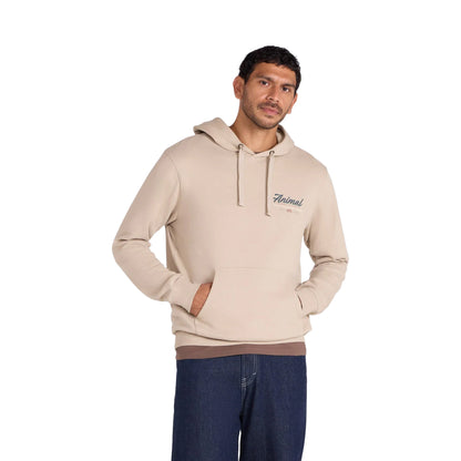 Dark Beige - Front - Mountain Warehouse Mens River Organic Hoodie