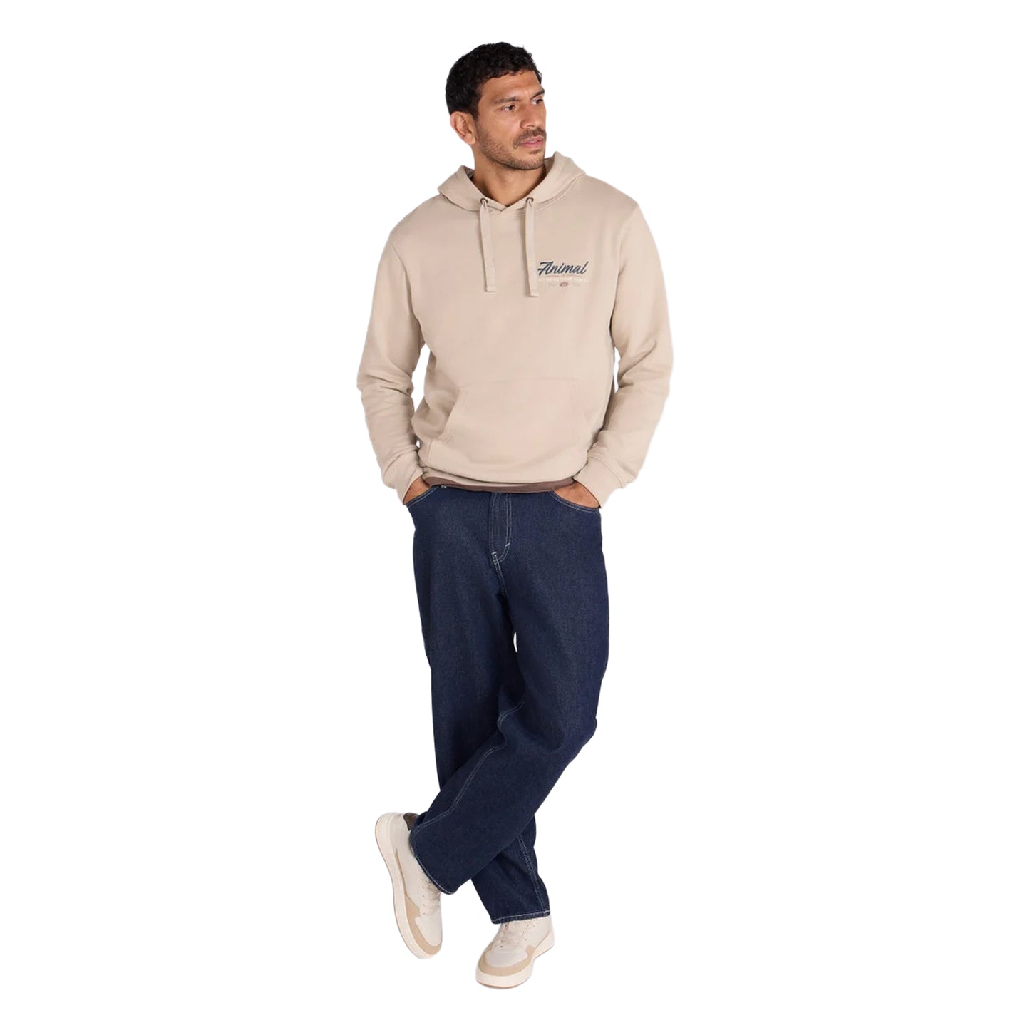 Dark Beige - Side - Mountain Warehouse Mens River Organic Hoodie