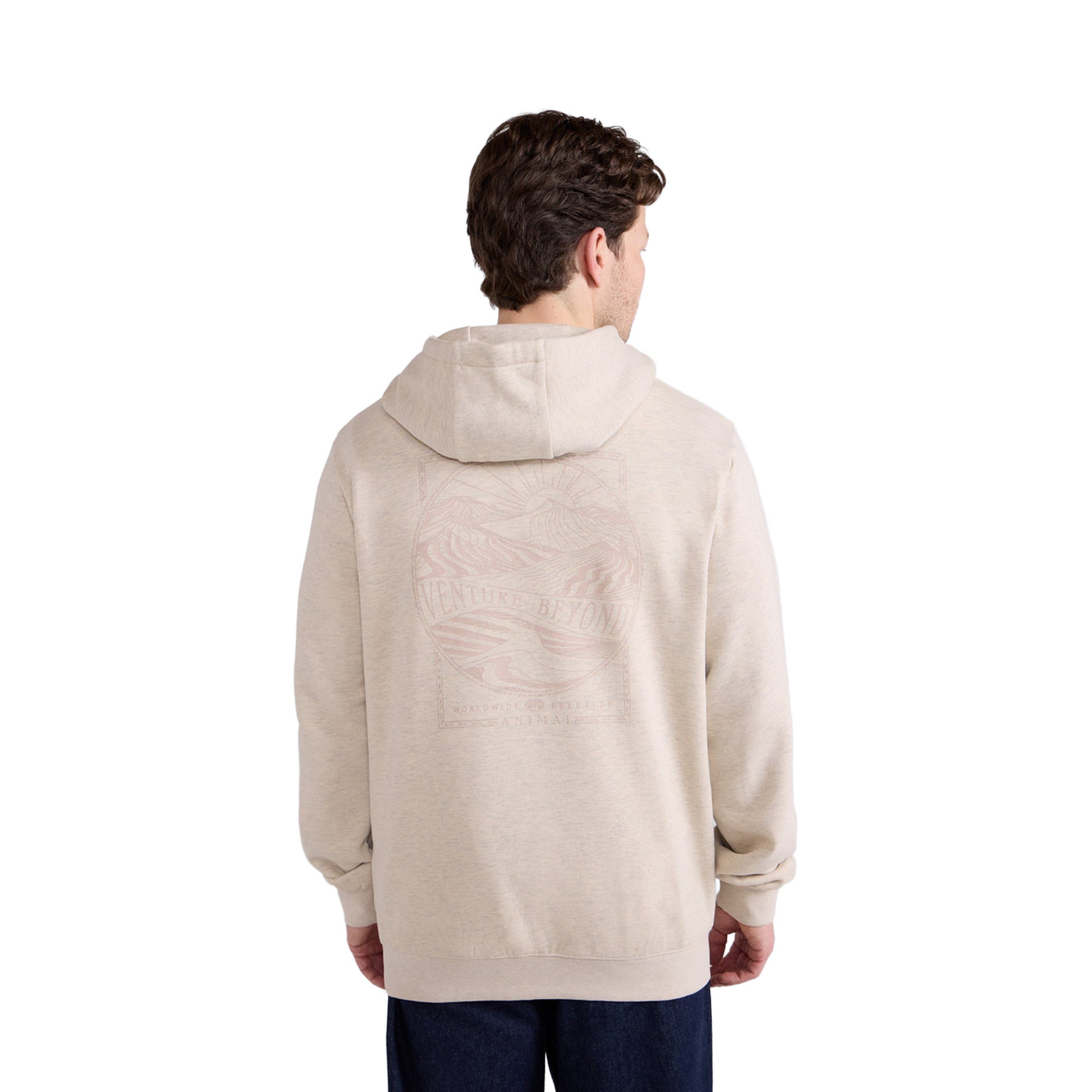 Light Beige - Back - Mountain Warehouse Mens River Organic Hoodie
