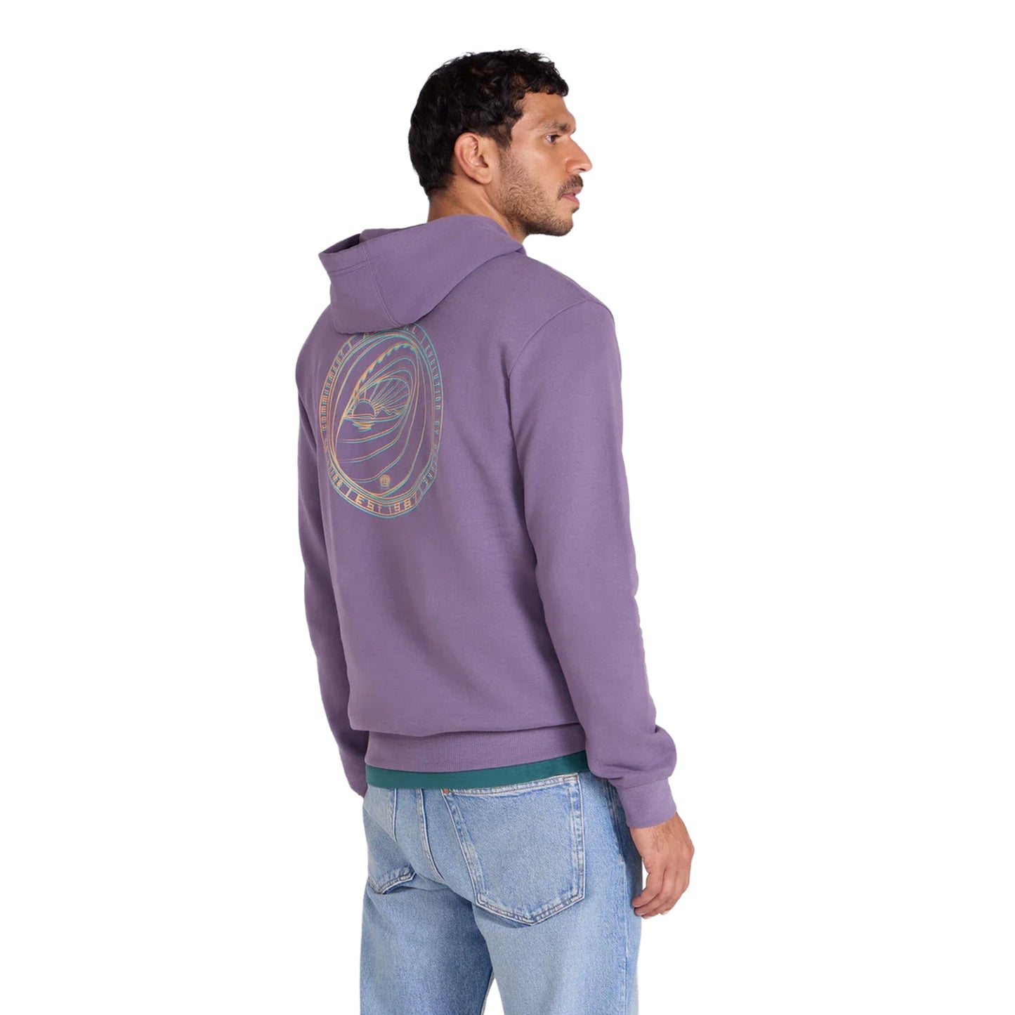 Purple - Back - Mountain Warehouse Mens River Organic Hoodie