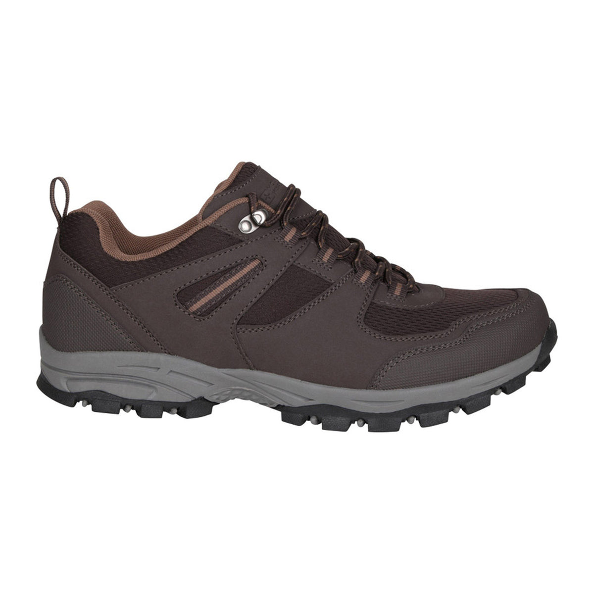 Dark Brown - Side - Mountain Warehouse Mens Mcleod Outdoor Wide Walking Shoes