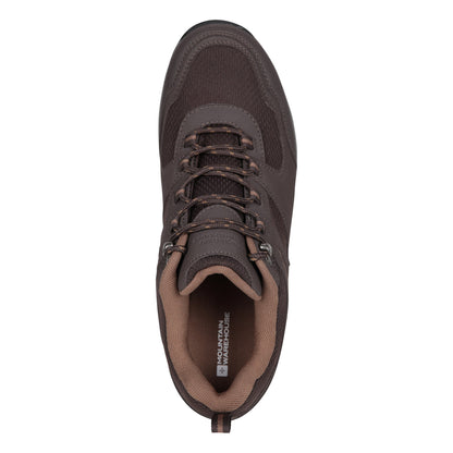Dark Brown - Pack Shot - Mountain Warehouse Mens Mcleod Outdoor Wide Walking Shoes