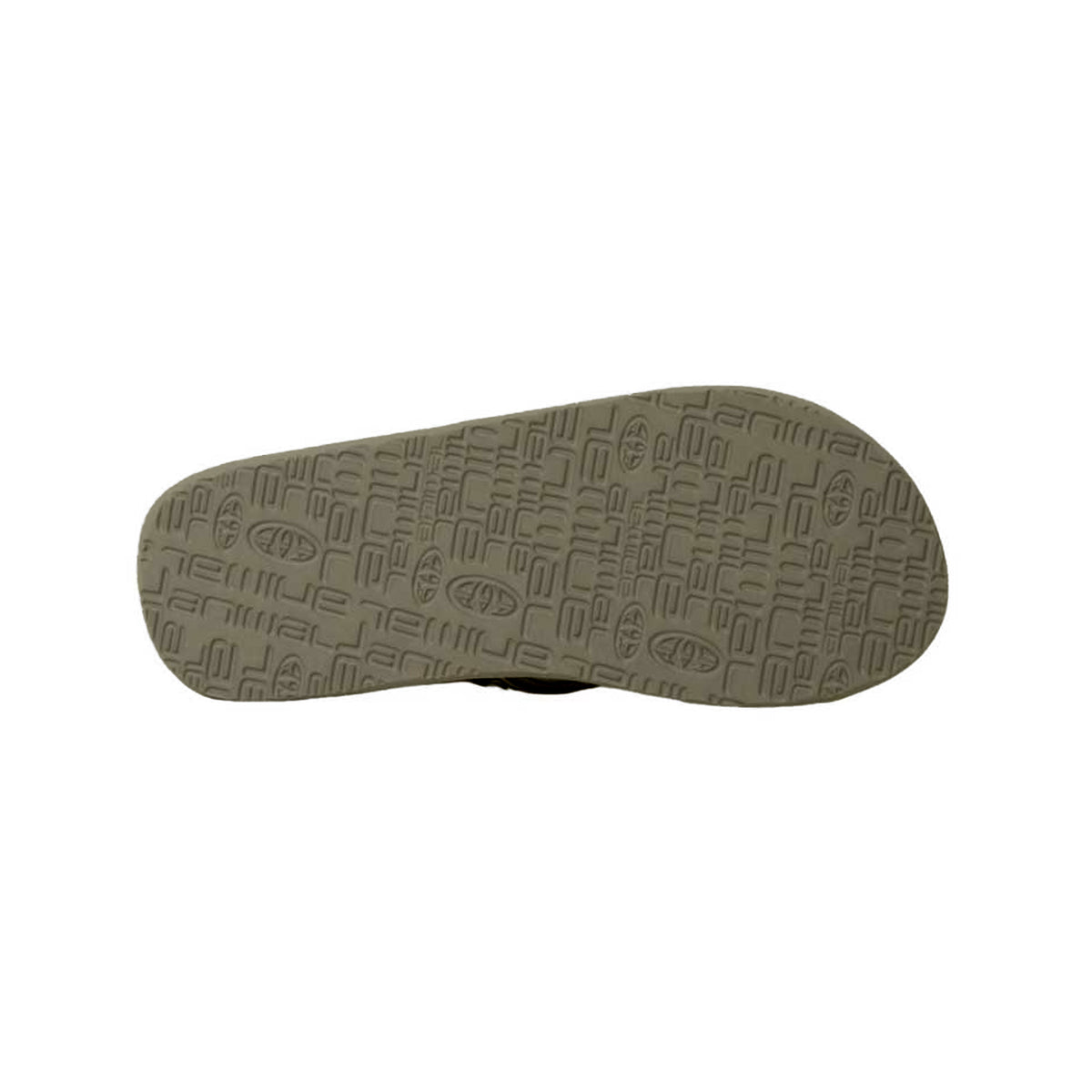 Dark Khaki - Side - Animal Womens-Ladies Swish Recycled Flip Flops
