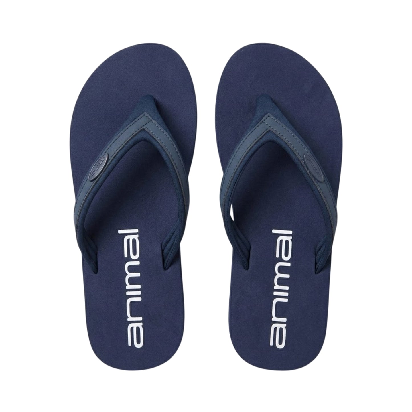 Navy - Back - Animal Womens-Ladies Swish Recycled Flip Flops