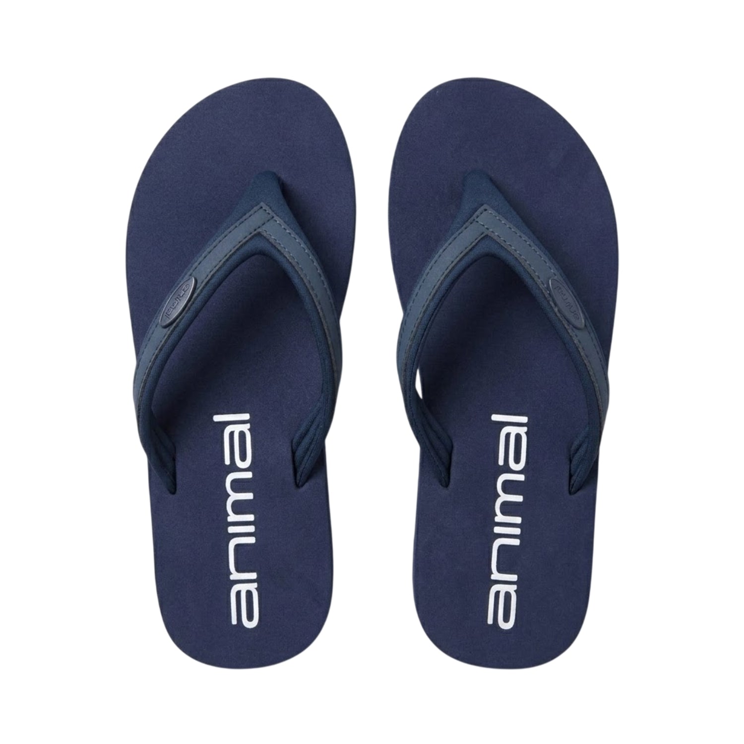 Navy - Back - Animal Womens-Ladies Swish Recycled Flip Flops