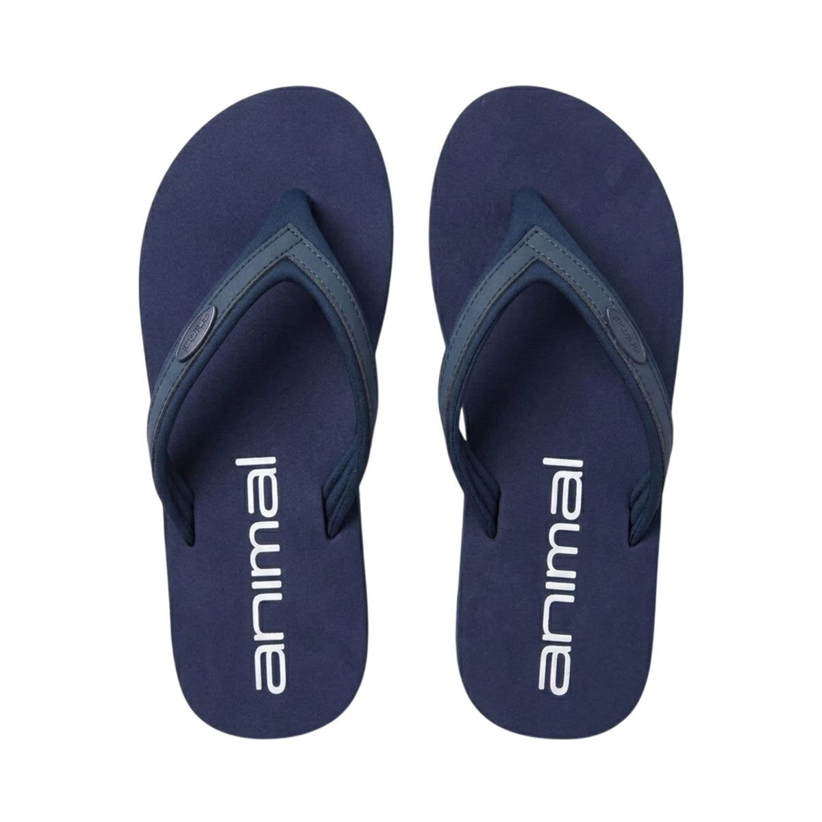Navy - Back - Animal Womens-Ladies Swish Recycled Flip Flops