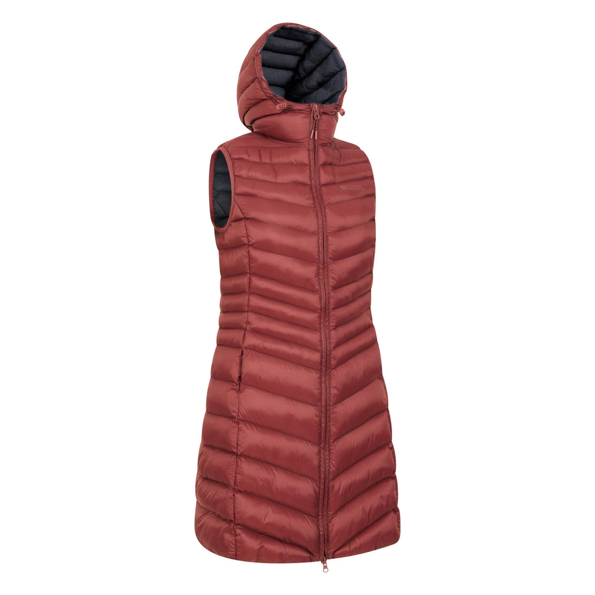 Rust - Back - Mountain Warehouse Womens-Ladies Florence Padded Long Gilet