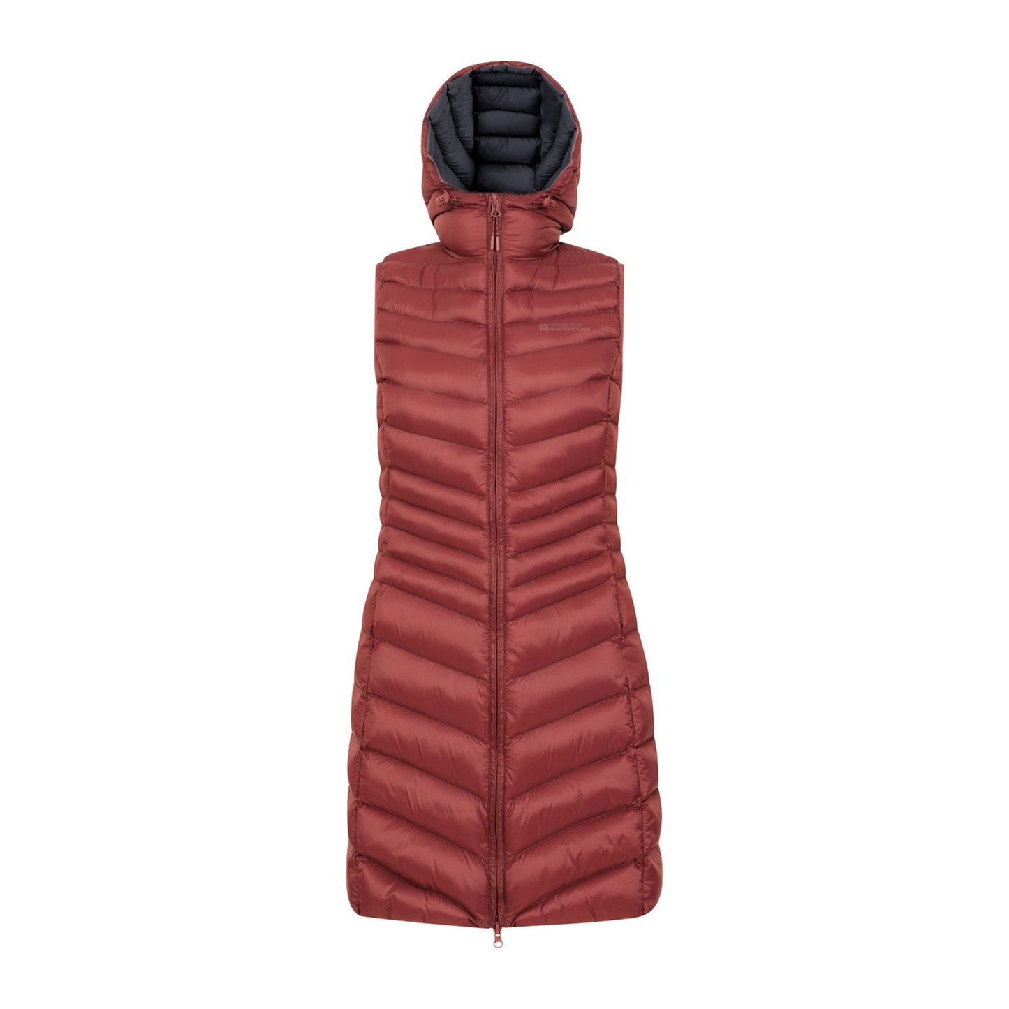 Rust - Front - Mountain Warehouse Womens-Ladies Florence Padded Long Gilet