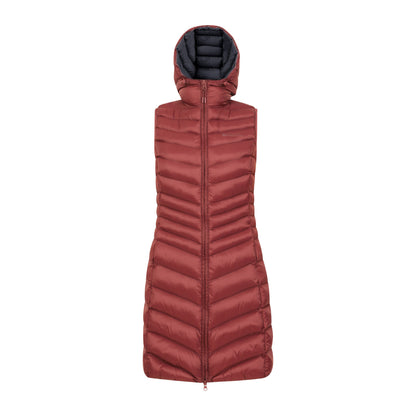 Rust - Front - Mountain Warehouse Womens-Ladies Florence Padded Long Gilet