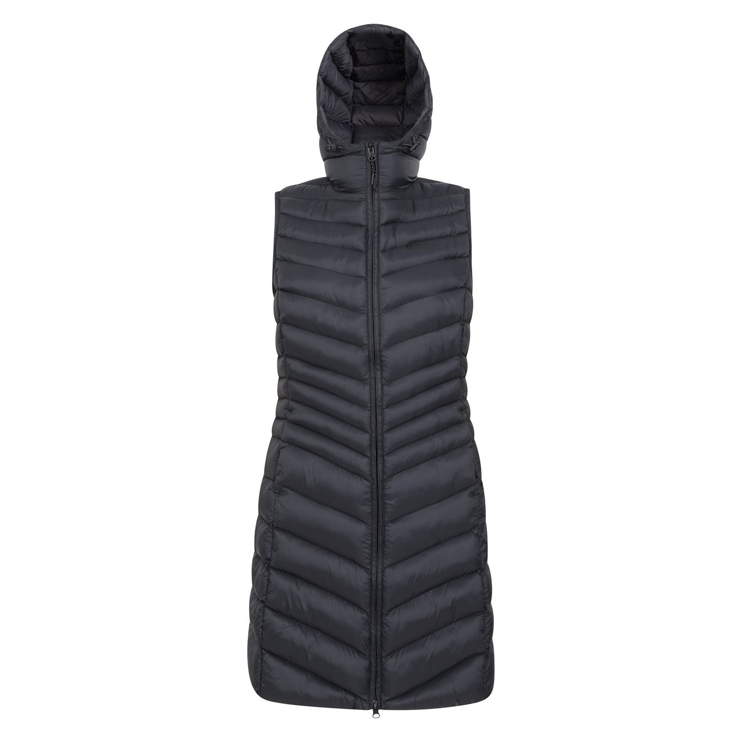 Black - Front - Mountain Warehouse Womens-Ladies Florence Padded Long Gilet