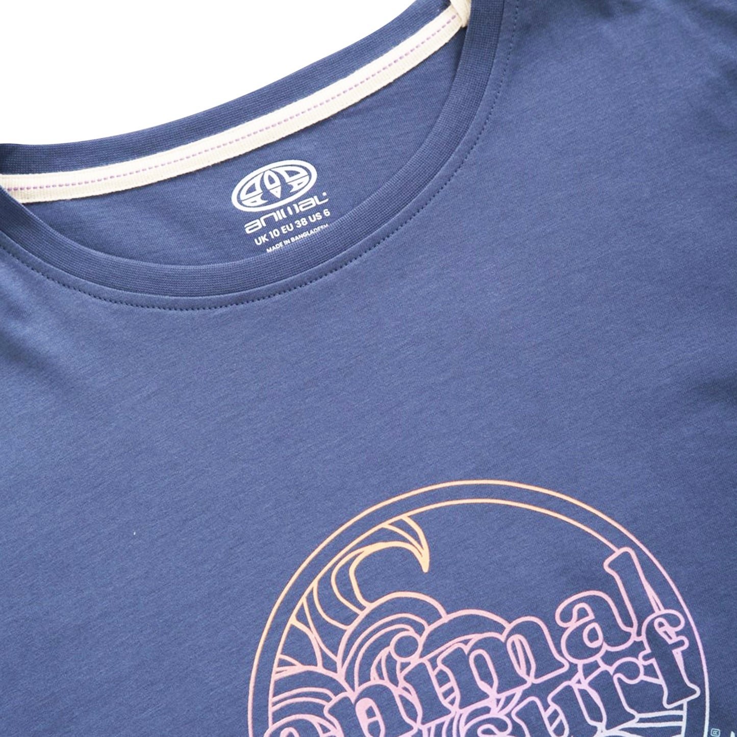 Dark Blue - Side - Animal Womens-Ladies Adriana Mystic Organic Long-Sleeved Top