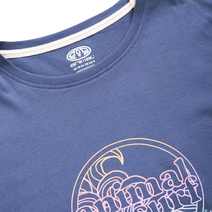 Dark Blue - Side - Animal Womens-Ladies Adriana Mystic Organic Long-Sleeved Top