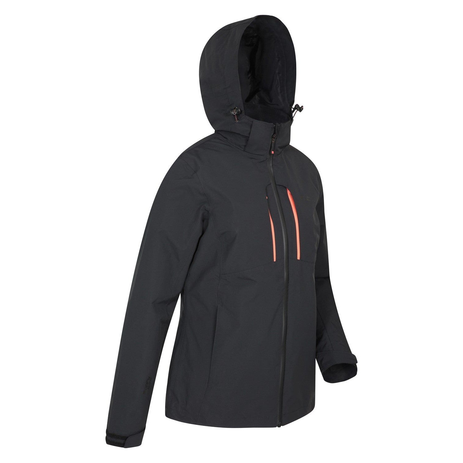 Black - Side - Mountain Warehouse Womens-Ladies Extreme Rainforest Waterproof Jacket