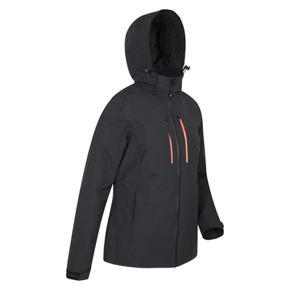 Black - Side - Mountain Warehouse Womens-Ladies Extreme Rainforest Waterproof Jacket