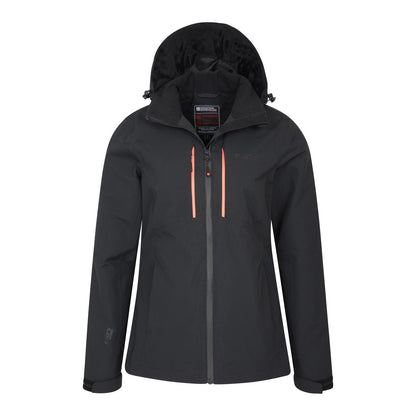 Black - Pack Shot - Mountain Warehouse Womens-Ladies Extreme Rainforest Waterproof Jacket