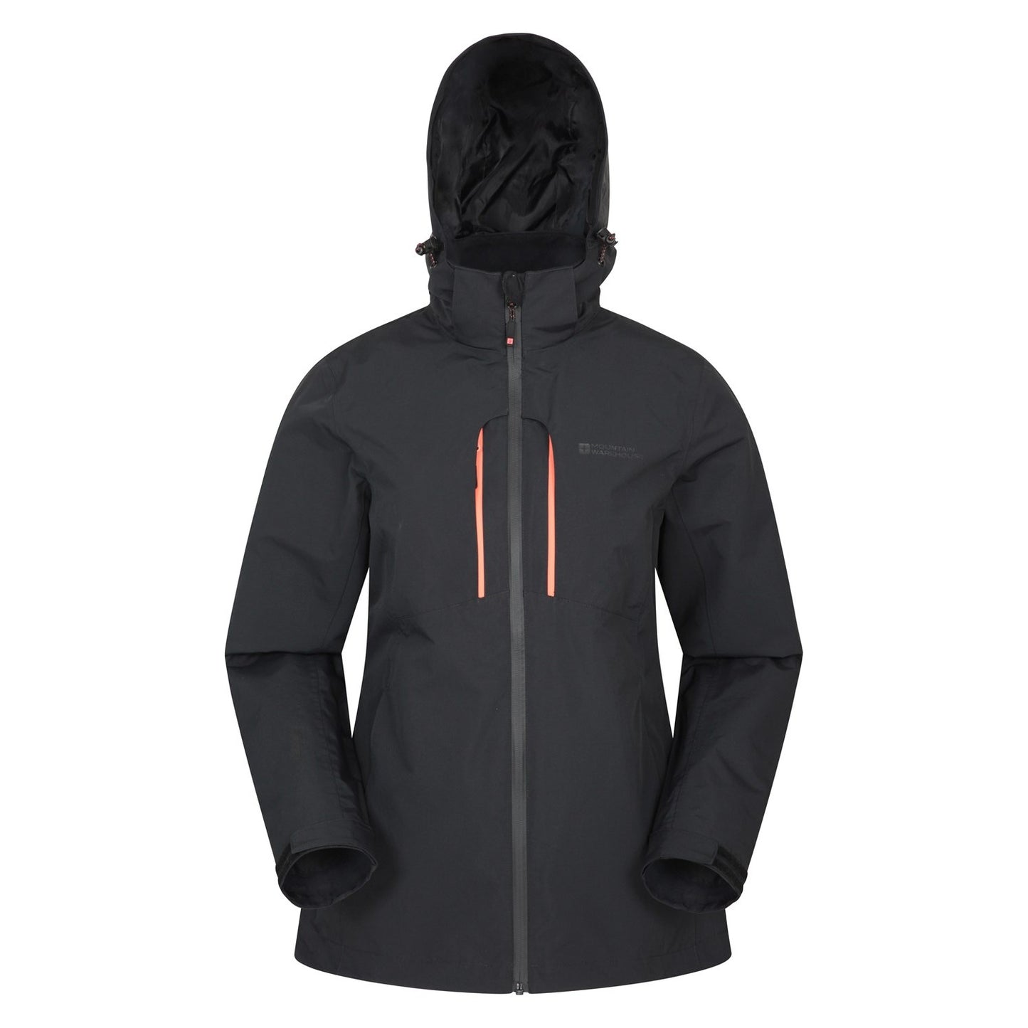 Black - Front - Mountain Warehouse Womens-Ladies Extreme Rainforest Waterproof Jacket