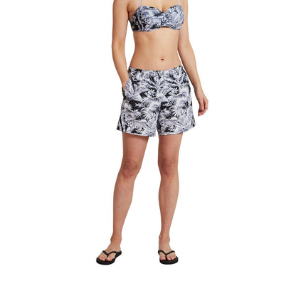 Monochrome - Lifestyle - Animal Womens-Ladies Reeva Leaves Recycled Swim Shorts