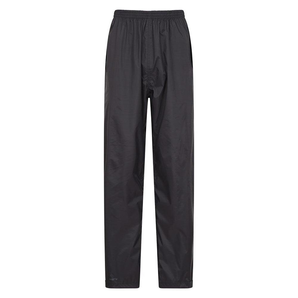 Black - Front - Mountain Warehouse Mens Pakka Waterproof Over Trousers