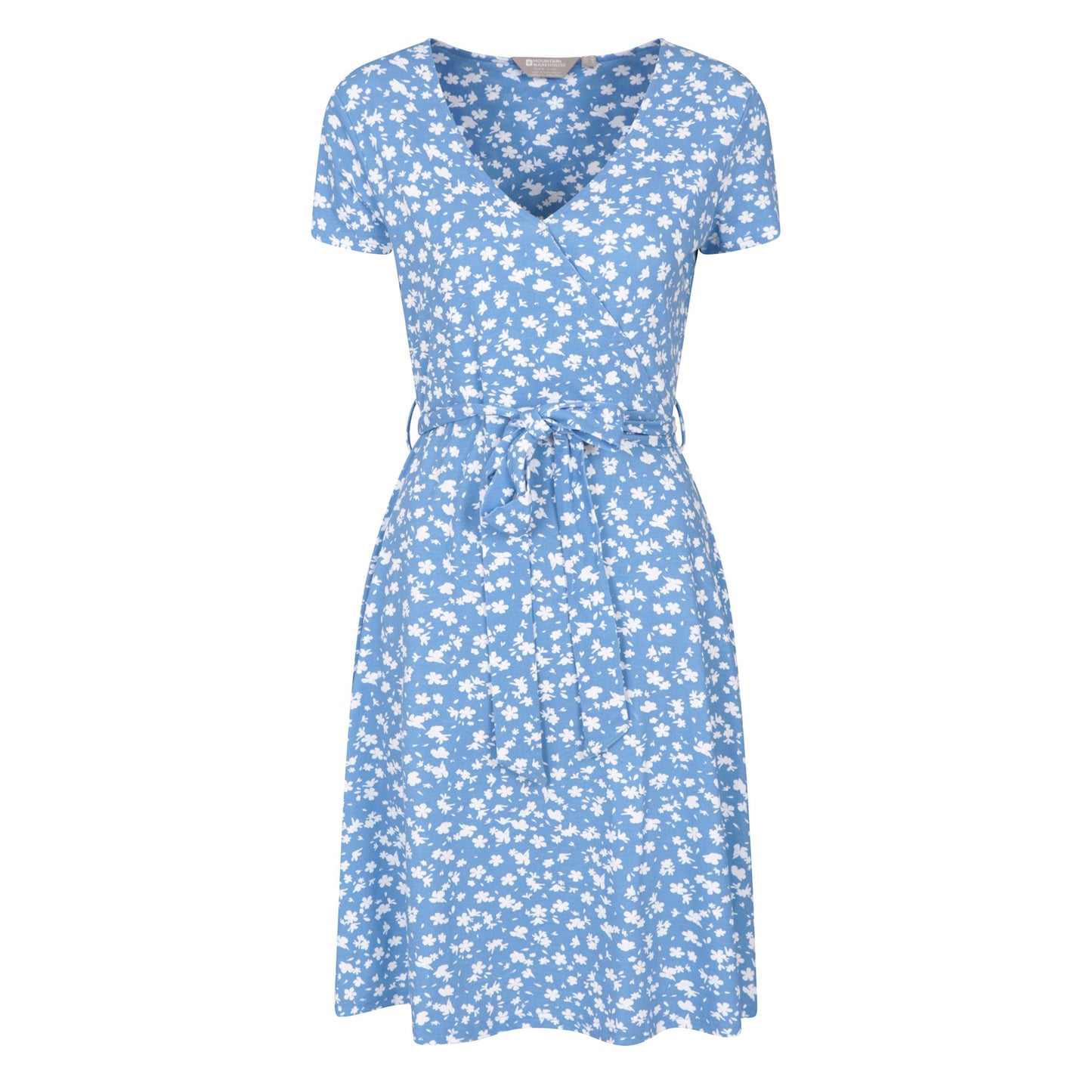 Blue - Front - Mountain Warehouse Womens-Ladies Santorini Patterned Jersey UV Protection Dress