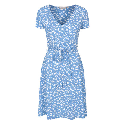Blue - Front - Mountain Warehouse Womens-Ladies Santorini Patterned Jersey UV Protection Dress