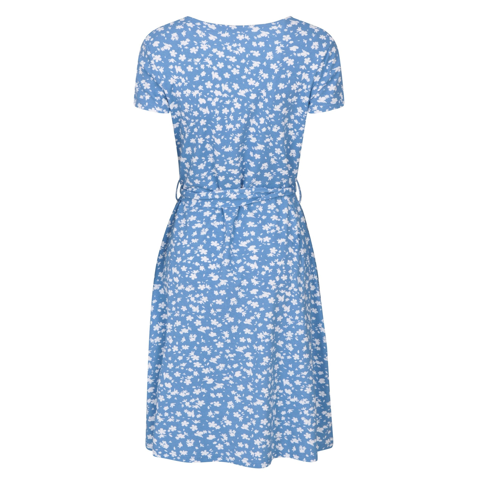 Blue - Back - Mountain Warehouse Womens-Ladies Santorini Patterned Jersey UV Protection Dress