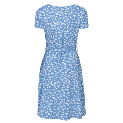 Blue - Back - Mountain Warehouse Womens-Ladies Santorini Patterned Jersey UV Protection Dress