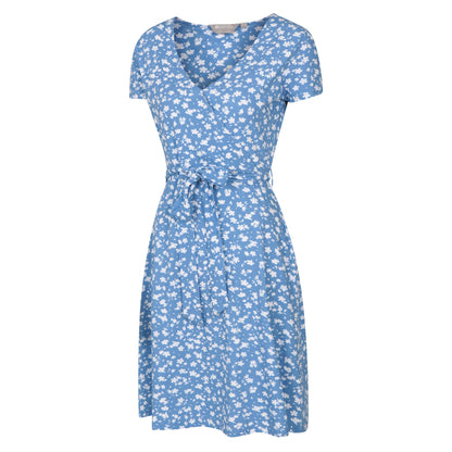 Blue - Lifestyle - Mountain Warehouse Womens-Ladies Santorini Patterned Jersey UV Protection Dress