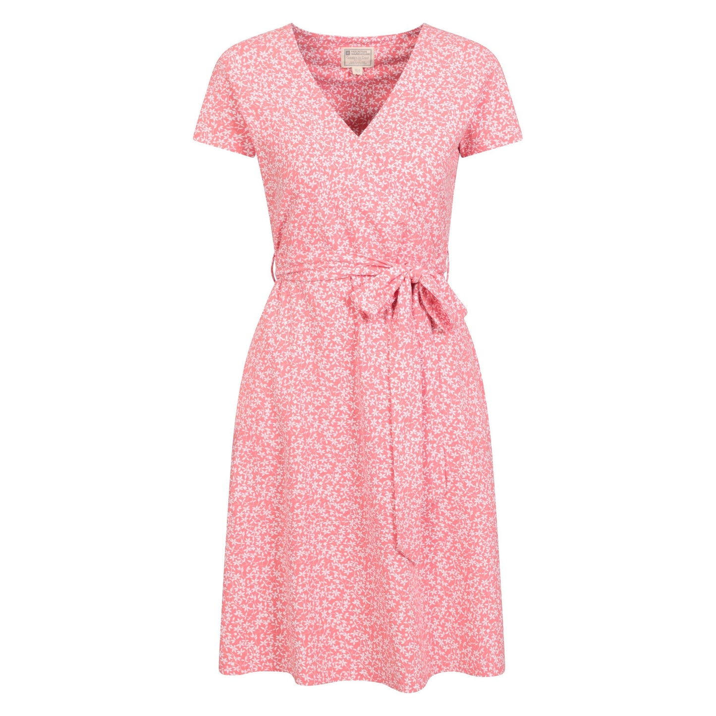 Coral - Front - Mountain Warehouse Womens-Ladies Santorini Patterned Jersey UV Protection Dress