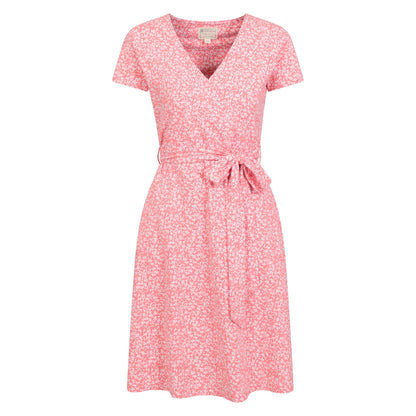 Coral - Front - Mountain Warehouse Womens-Ladies Santorini Patterned Jersey UV Protection Dress
