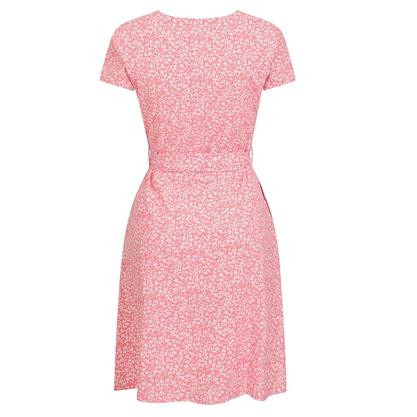 Coral - Back - Mountain Warehouse Womens-Ladies Santorini Patterned Jersey UV Protection Dress