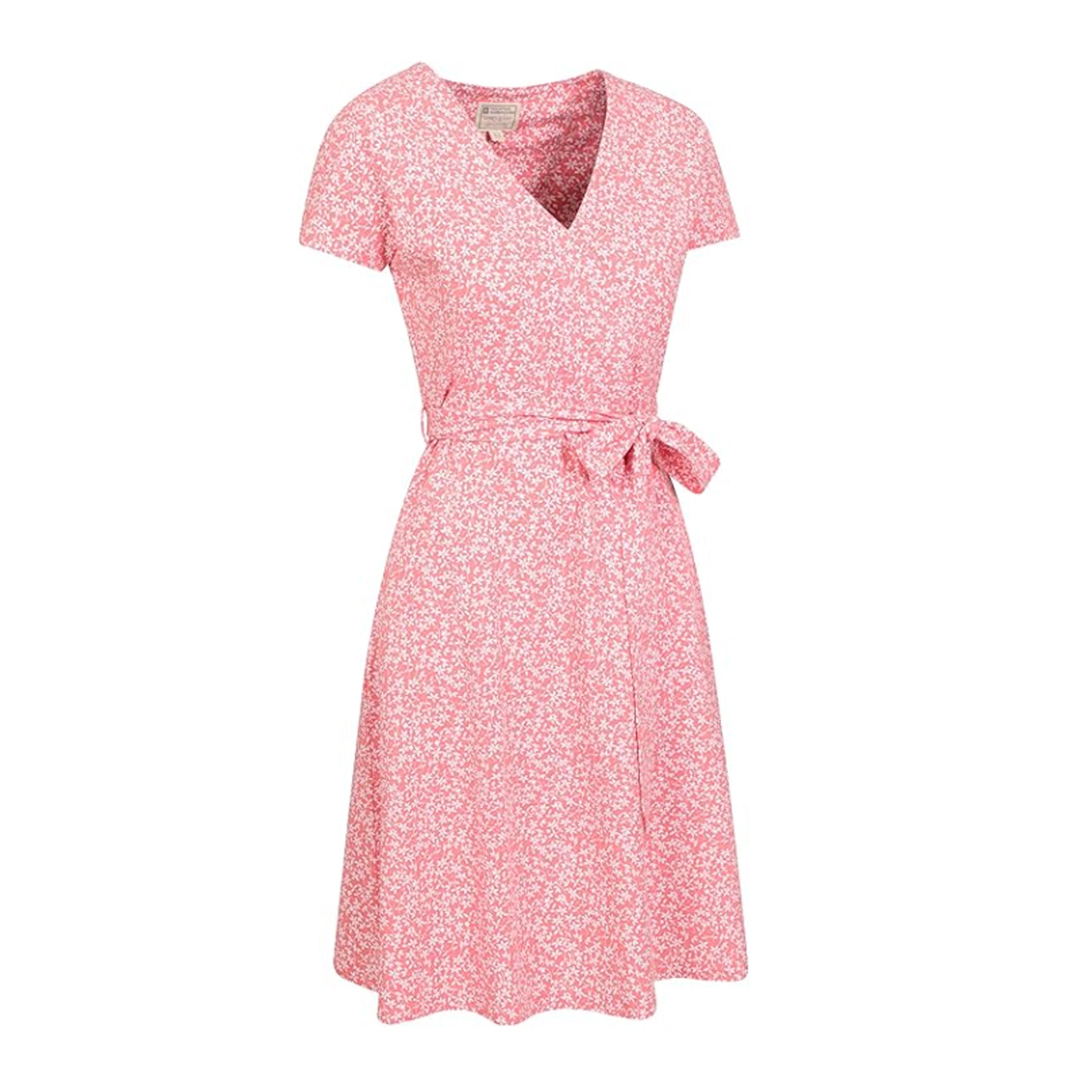 Coral - Side - Mountain Warehouse Womens-Ladies Santorini Patterned Jersey UV Protection Dress