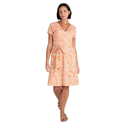 Orange - Lifestyle - Mountain Warehouse Womens-Ladies Santorini Patterned Jersey UV Protection Dress
