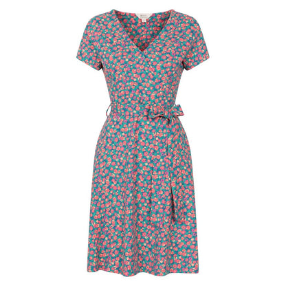 Coral - Front - Mountain Warehouse Womens-Ladies Santorini Patterned Jersey UV Protection Dress