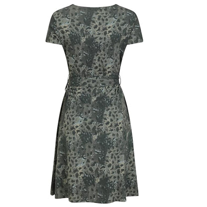 Light Khaki - Back - Mountain Warehouse Womens-Ladies Santorini Patterned Jersey UV Protection Dress