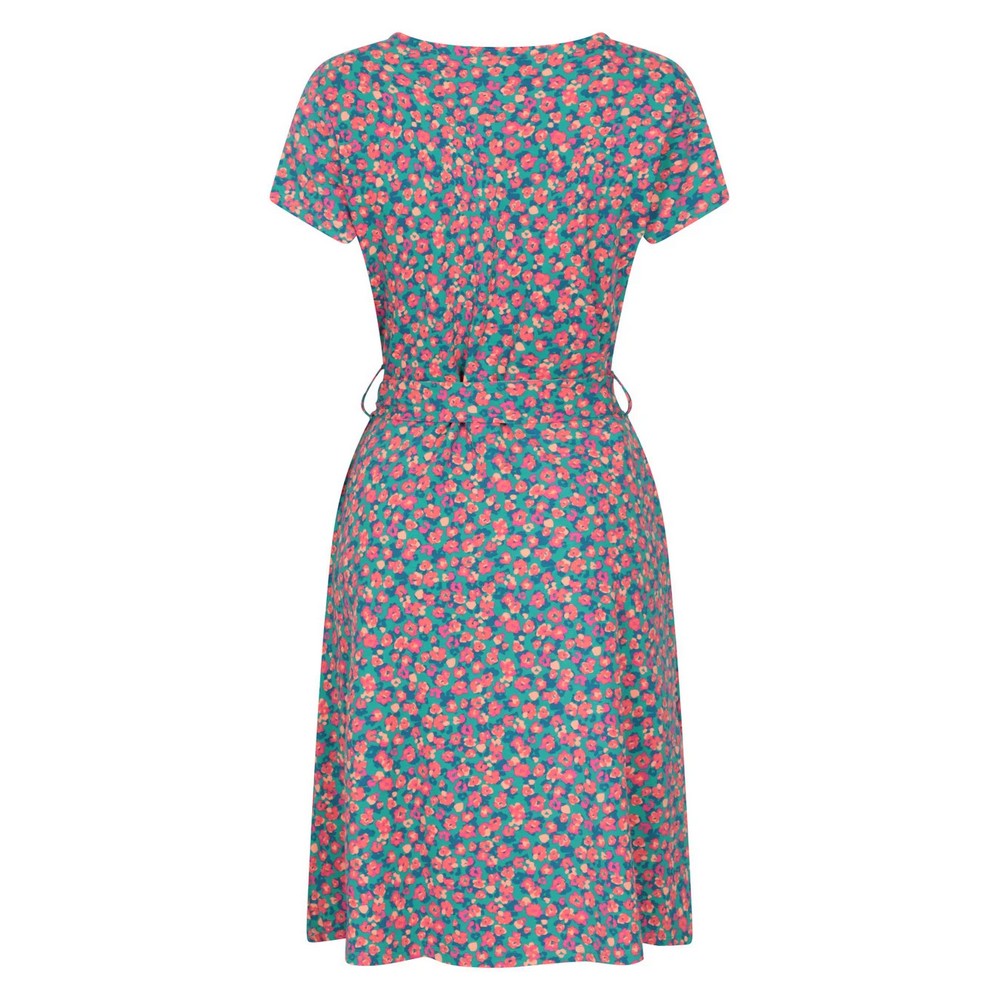 Coral - Back - Mountain Warehouse Womens-Ladies Santorini Patterned Jersey UV Protection Dress