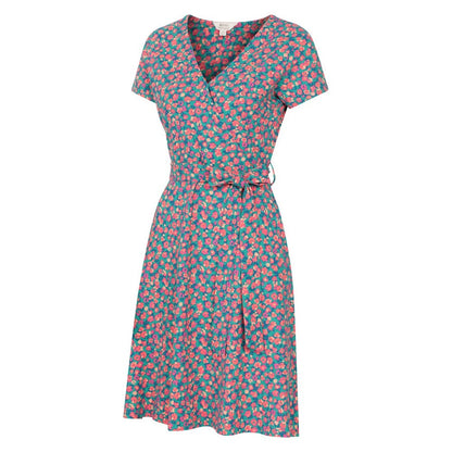 Coral - Side - Mountain Warehouse Womens-Ladies Santorini Patterned Jersey UV Protection Dress